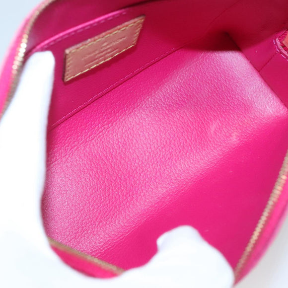 LOUIS VUITTON Vernis Ikat Flower Pochette Cosmetic Pink M90045 LV Auth 127772