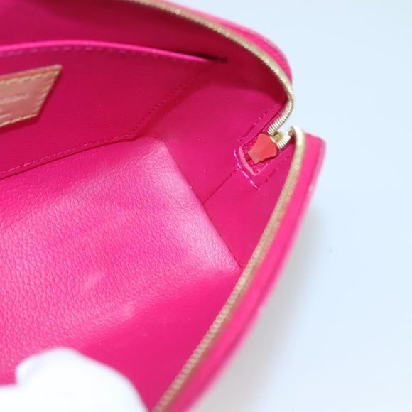 LOUIS VUITTON Vernis Ikat Flower Pochette Cosmetic Pink M90045 LV Auth 127772