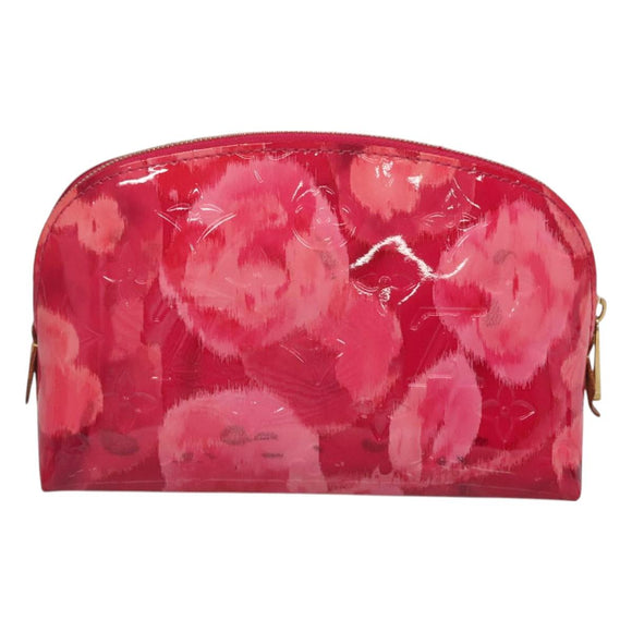 LOUIS VUITTON Vernis Ikat Flower Pochette Cosmetic Pink M90045 LV Auth 127772