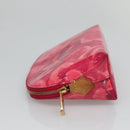 LOUIS VUITTON Vernis Ikat Flower Pochette Cosmetic Pink M90045 LV Auth 127772-3