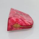 LOUIS VUITTON Vernis Ikat Flower Pochette Cosmetic Pink M90045 LV Auth 127772-4