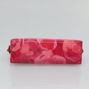 LOUIS VUITTON Vernis Ikat Flower Pochette Cosmetic Pink M90045 LV Auth 127772-6