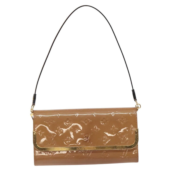 LOUIS VUITTON Vernis Rossmore MM Shoulder Bag Rose Velours M91589 LV Auth 127784