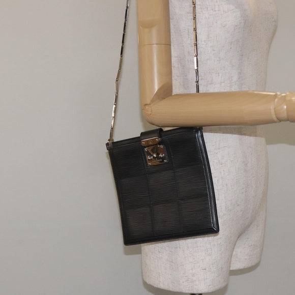 LOUIS VUITTON Epi Stretch Mojito Umhängetasche Pouch Schwarz M54612 LV Auth 127785