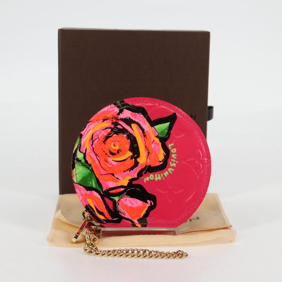 LOUIS VUITTON Vernis Rose Porte Monnaie Chapeau Coin Purse M93690 Auth 127793V