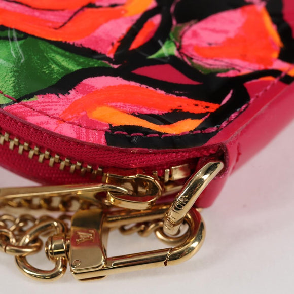 LOUIS VUITTON Vernis Rose Porte Monnaie Chapeau Coin Purse M93690 Auth 127793V