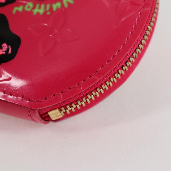 LOUIS VUITTON Vernis Rose Porte Monnaie Chapeau Coin Purse M93690 Auth 127793V
