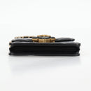 CHANEL Matelasse Chain Pouch Shoulder Bag Lamb Skin Black Gold CC Auth 127795SAM-5