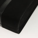 Salvatore Ferragamo Gancini Shoulder Bag Suede Black Gold Auth 127796-9