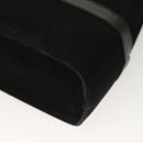 Salvatore Ferragamo Gancini Shoulder Bag Suede Black Gold Auth 127796-15