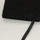 Salvatore Ferragamo Gancini Shoulder Bag Suede Black Gold Auth 127796-6