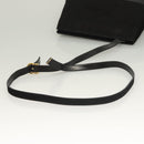 Salvatore Ferragamo Gancini Shoulder Bag Suede Black Gold Auth 127796-7