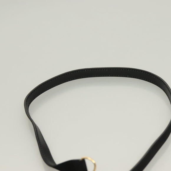 Salvatore Ferragamo Gancini Shoulder Bag Suede Black Gold Auth 127796