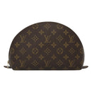 LOUIS VUITTON Monogram Trousse Demi Ronde Cosmetic Pouch M47520 LV Auth 127801-2