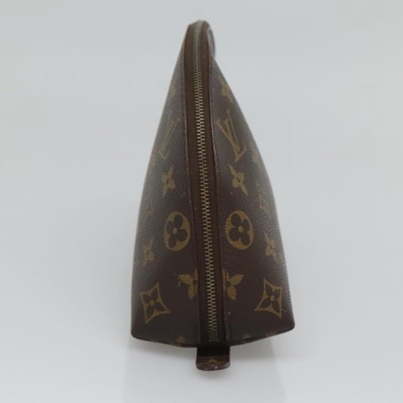 LOUIS VUITTON Monogram Trousse Demi Ronde Cosmetic Pouch M47520 LV Auth 127801