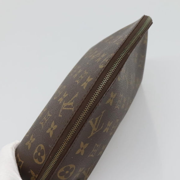 LOUIS VUITTON Monogram Trousse Demi Ronde Cosmetic Pouch M47520 LV Auth 127801