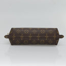 LOUIS VUITTON Monogram Trousse Demi Ronde Cosmetic Pouch M47520 LV Auth 127801-7