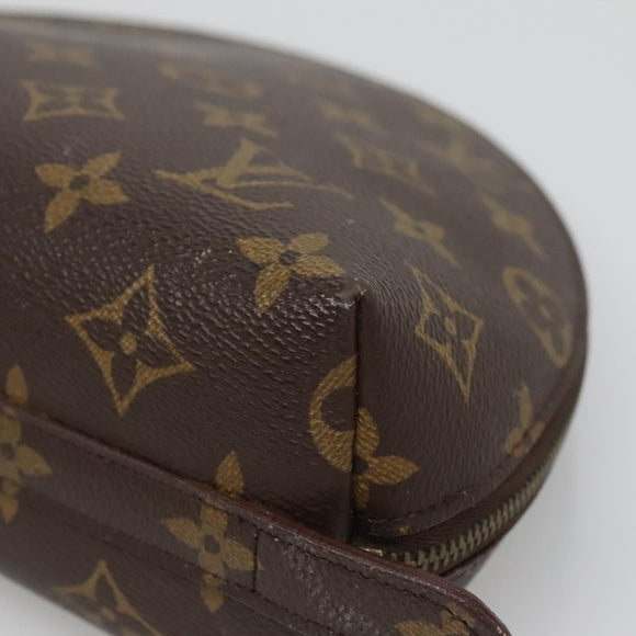 LOUIS VUITTON Monogram Trousse Demi Ronde Cosmetic Pouch M47520 LV Auth 127801