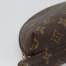 LOUIS VUITTON Monogram Trousse Demi Ronde Cosmetic Pouch M47520 LV Auth 127801-9
