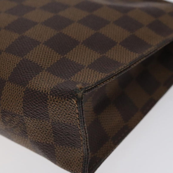 LOUIS VUITTON Damier Ebene Poche Toilette 26 Pouch N47543 LV Auth 127802
