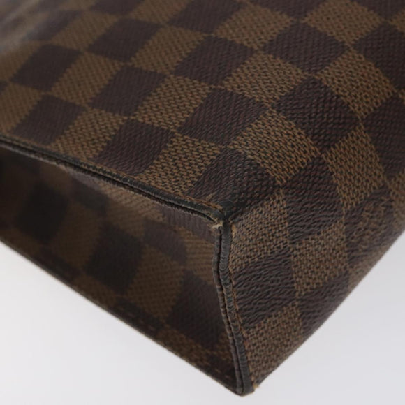 LOUIS VUITTON Damier Ebene Poche Toilette 26 Pouch N47543 LV Auth 127802