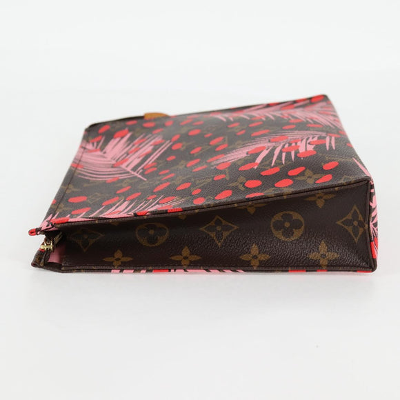 LOUIS VUITTON Monogram Jungle Dot Poche Toilette 26 Pouch LV Auth 127808M