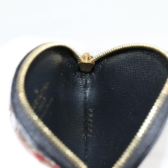 LOUIS VUITTON Monogram Crafty Round Coin Purse Red M69505 LV Auth 127809M