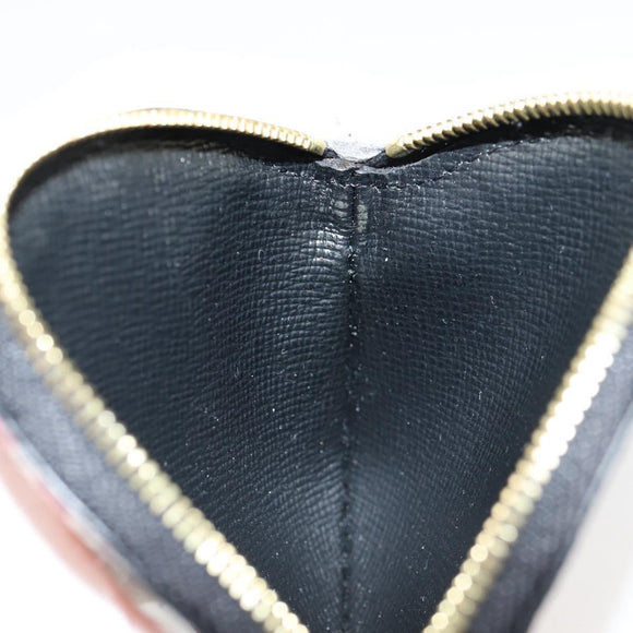 LOUIS VUITTON Monogram Crafty Round Coin Purse Red M69505 LV Auth 127809M