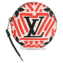LOUIS VUITTON Monogram Crafty Round Coin Purse Red M69505 LV Auth 127809M-13