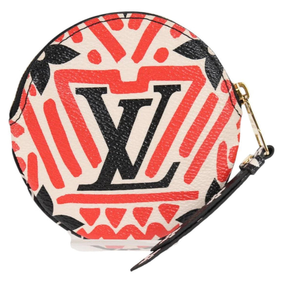 LOUIS VUITTON Monogram Crafty Round Coin Purse Red M69505 LV Auth 127809M