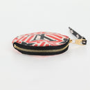 LOUIS VUITTON Monogram Crafty Round Coin Purse Red M69505 LV Auth 127809M-5