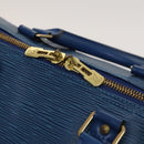 LOUIS VUITTON Epi Keepall 50 Boston Bag Blue M42965 LV Auth 127810-10