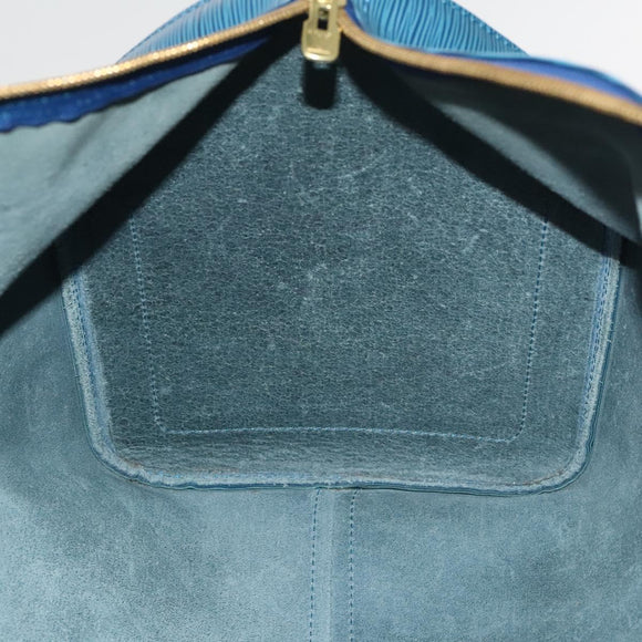 LOUIS VUITTON Epi Keepall 50 Boston Bag Blue M42965 LV Auth 127810