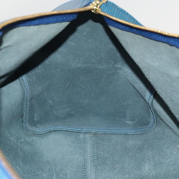 LOUIS VUITTON Epi Keepall 50 Boston Bag Blue M42965 LV Auth 127810