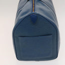 LOUIS VUITTON Epi Keepall 50 Boston Bag Blue M42965 LV Auth 127810-4