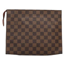 LOUIS VUITTON Damier Ebene Poche Toilette 26 Pouch N47543 LV Auth 127811-2