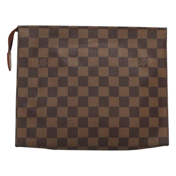 LOUIS VUITTON Damier Ebene Poche Toilette 26 Pouch N47543 LV Auth 127811 - 0
