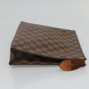 LOUIS VUITTON Damier Ebene Poche Toilette 26 Pouch N47543 LV Auth 127811-3