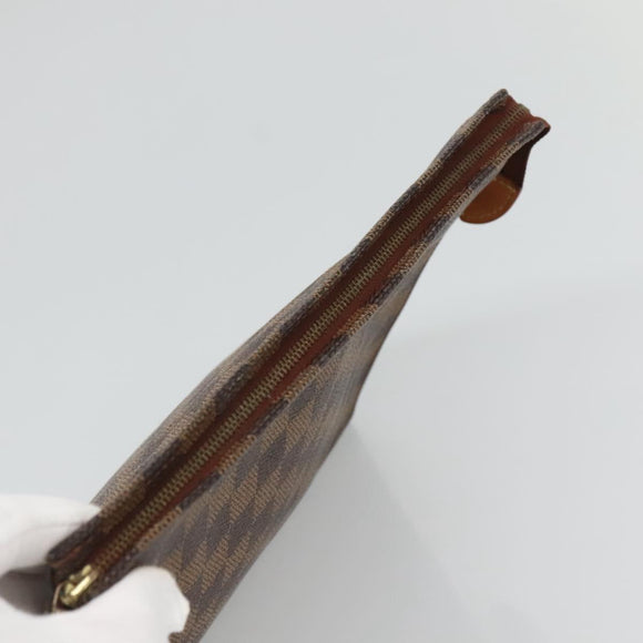 LOUIS VUITTON Damier Ebene Poche Toilette 26 Pouch N47543 LV Auth 127811