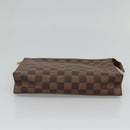 LOUIS VUITTON Damier Ebene Poche Toilette 26 Pouch N47543 LV Auth 127811-6