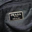 PRADA Chain Shoulder Bag Leather Black Gold Auth 127820-15