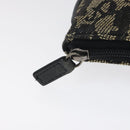 Christian Dior Trotter Canvas Saddle Coin Purse Black Auth 127825-8