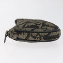 Christian Dior Trotter Canvas Saddle Coin Purse Black Auth 127825-4