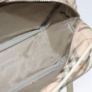 BURBERRY Nova Check Blue Label Shoulder Bag Canvas Pink Silver Auth 127833-17