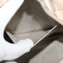 BURBERRY Nova Check Blue Label Shoulder Bag Canvas Pink Silver Auth 127833-19