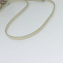 BURBERRY Nova Check Blue Label Shoulder Bag Canvas Pink Silver Auth 127833-7