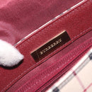BURBERRY Nova Check Shoulder Bag Canvas Leather Beige Gold Auth 127835-17