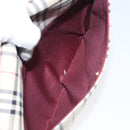 BURBERRY Nova Check Shoulder Bag Canvas Leather Beige Gold Auth 127835-12