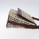 BURBERRY Nova Check Shoulder Bag Canvas Leather Beige Gold Auth 127835-3