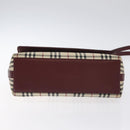 BURBERRY Nova Check Shoulder Bag Canvas Leather Beige Gold Auth 127835-5